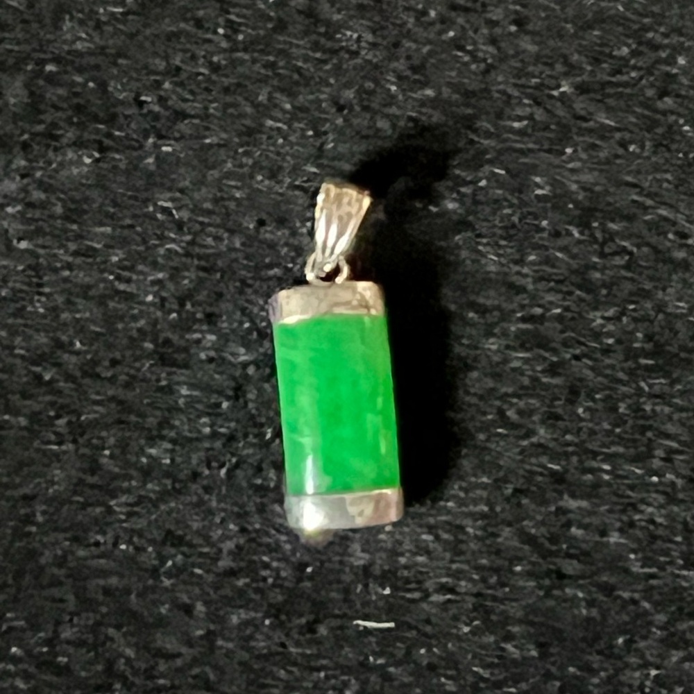 Silver and Jade Charm